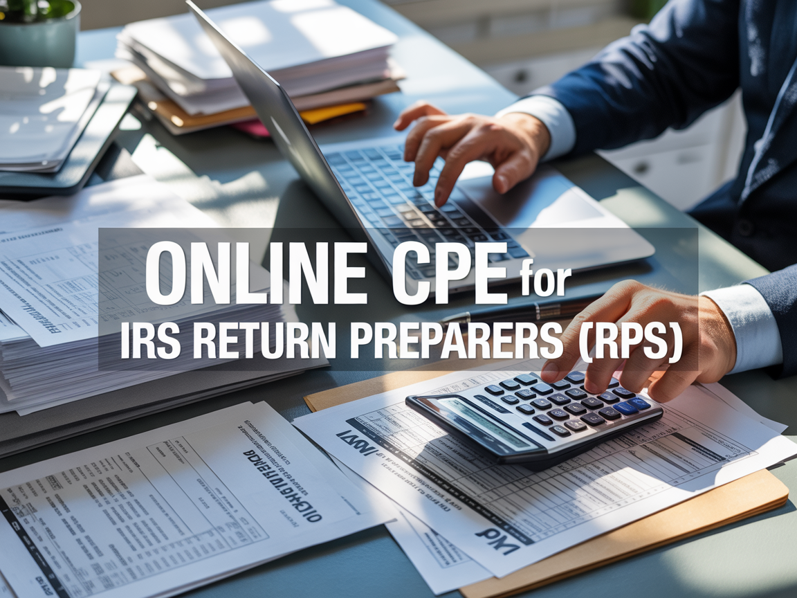 Certified IRS approved tax preparer CPE courses online