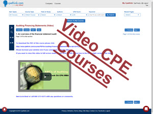 Video CPE courses on Cpethink.com
