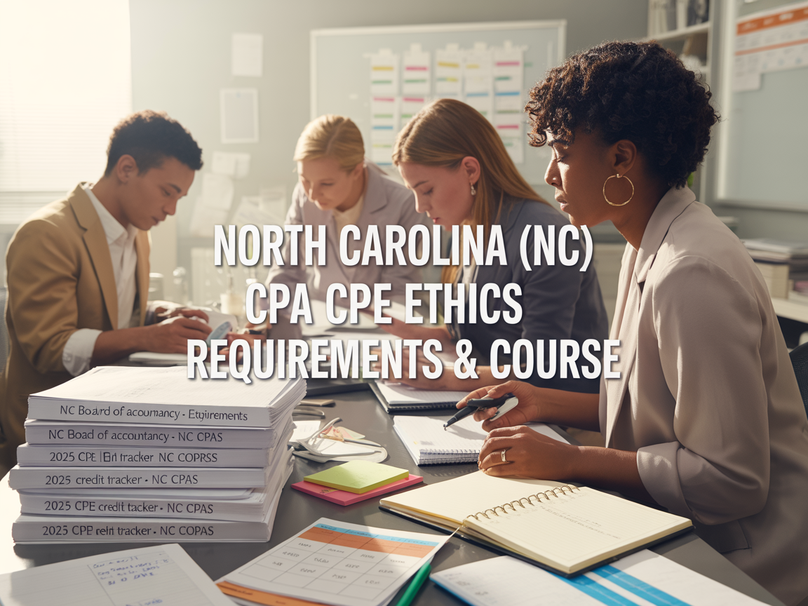 North Carolina (NC) CPA ethics CPE requirements and courses.