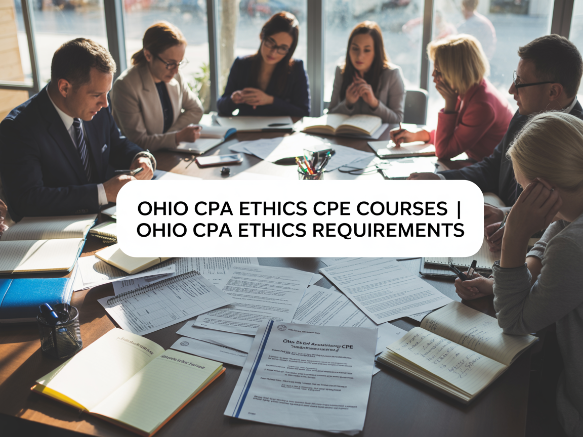 Ohio CPA ethics CPE courses to fulfill Ohio licensing requirements.