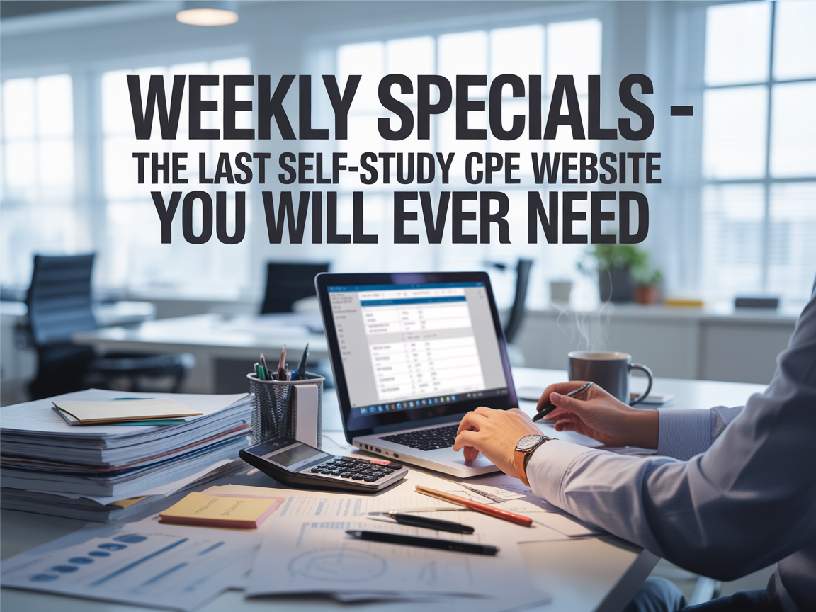 Online CPE weekly specials for CPAs on CPEthink