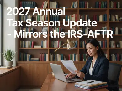 2027 Annual Tax Season Update - Mirrors the IRS-AFTR - CPE course for CPAs