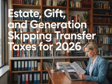 Estate, Gift, and Generation Skipping Transfer Taxes for 2026 - CPE course for CPAs
