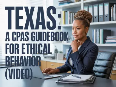 Regulatory Ethics, Texas, CPAs, Guidebook, Ethical, Behavior, Video, cpe, cpa, online course
